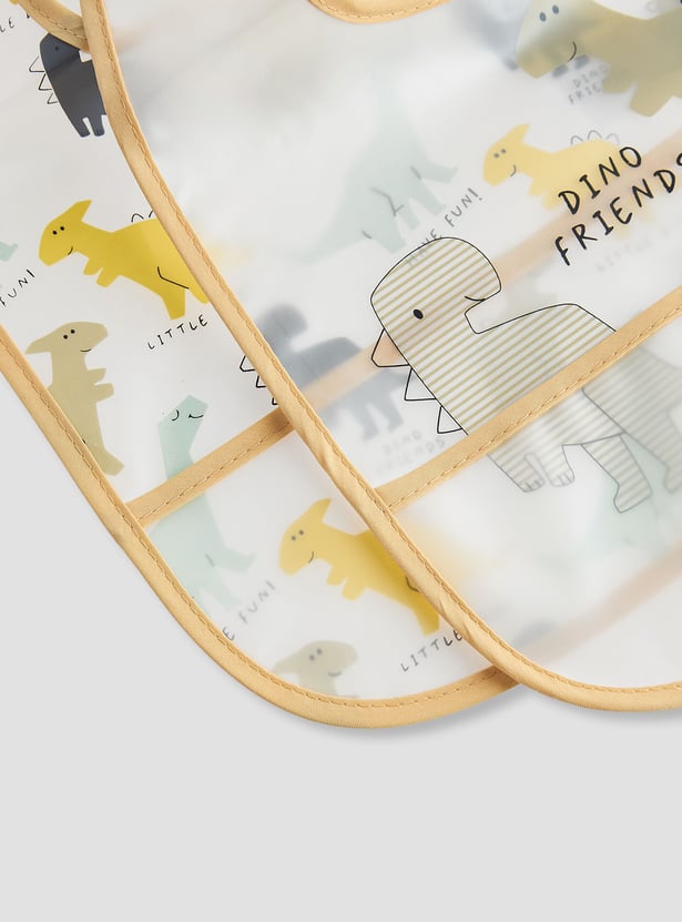 Juniors Dinosaur Print Bib - Set of 2