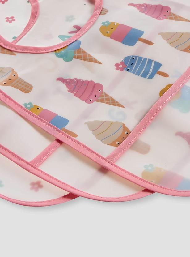 Juniors Printed Bib with Velcro Closure - Set of 3