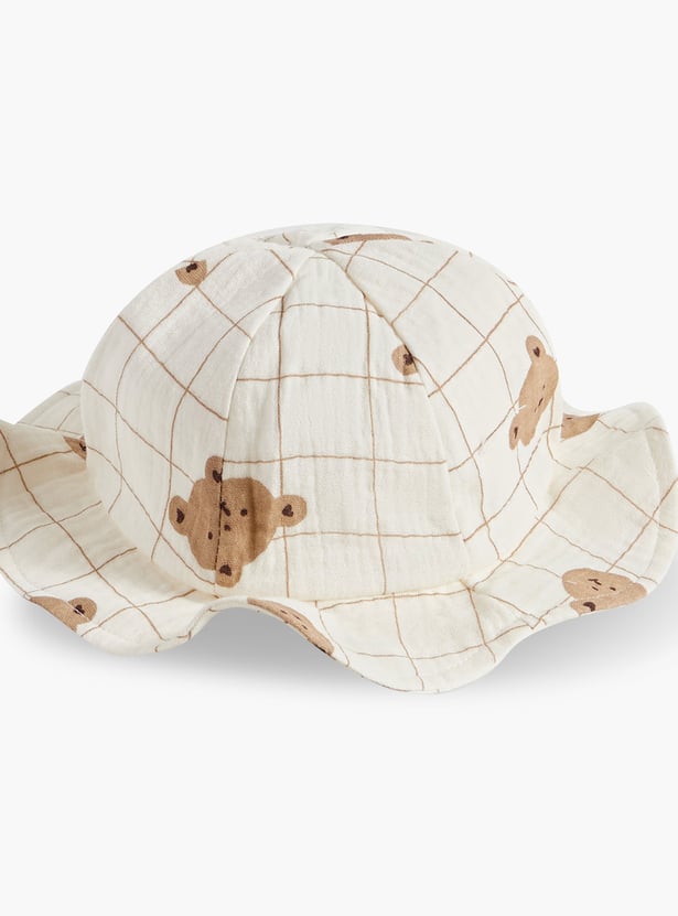 Juniors Bear Print Bucket Hat