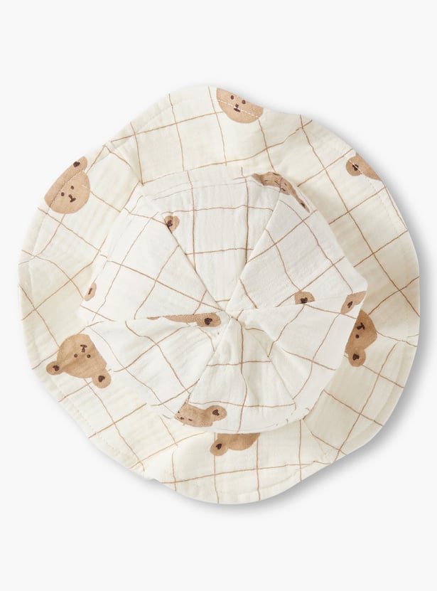 Juniors Bear Print Bucket Hat