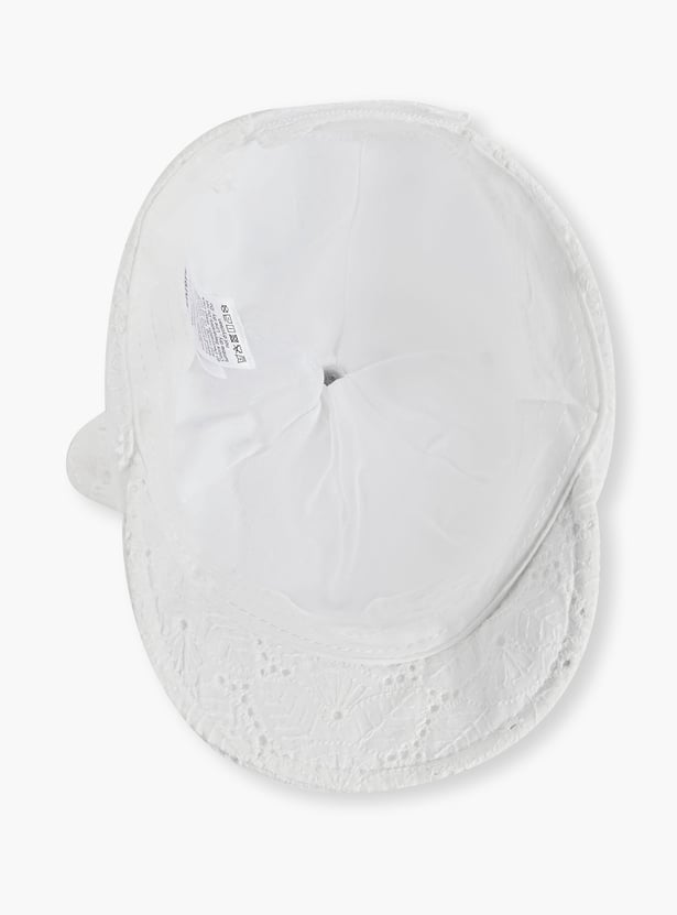 Juniors Schiffli Embroidery Cap with Ear Applique