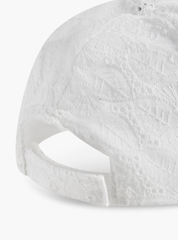 Juniors Schiffli Embroidery Cap with Ear Applique