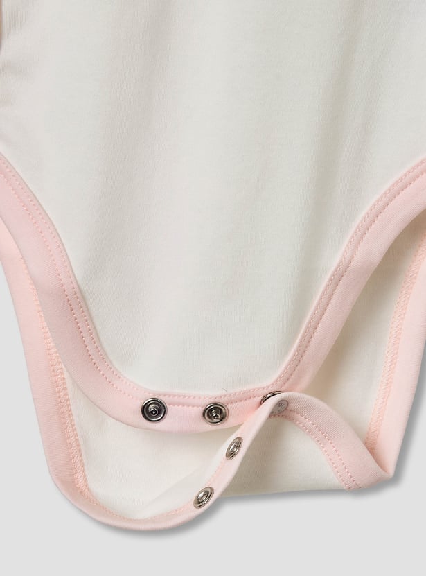 Giggles Embroidered Wrap Front Bodysuit