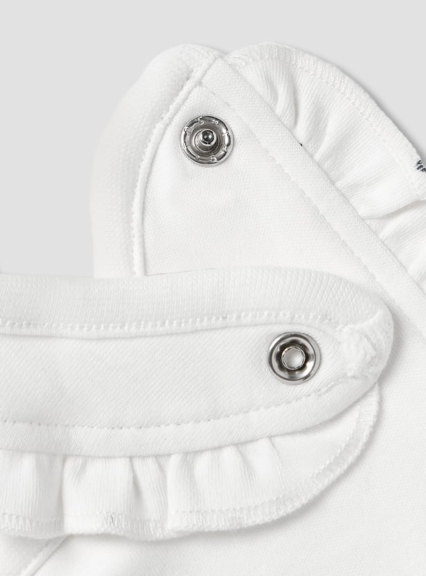 Juniors Printed Bib with Snap Button Closure