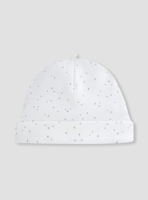 Giggles Embellished Beanie with Bow