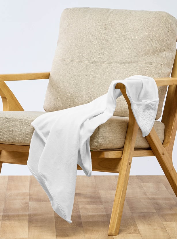 Giggles Lace Insert Receiving Blanket