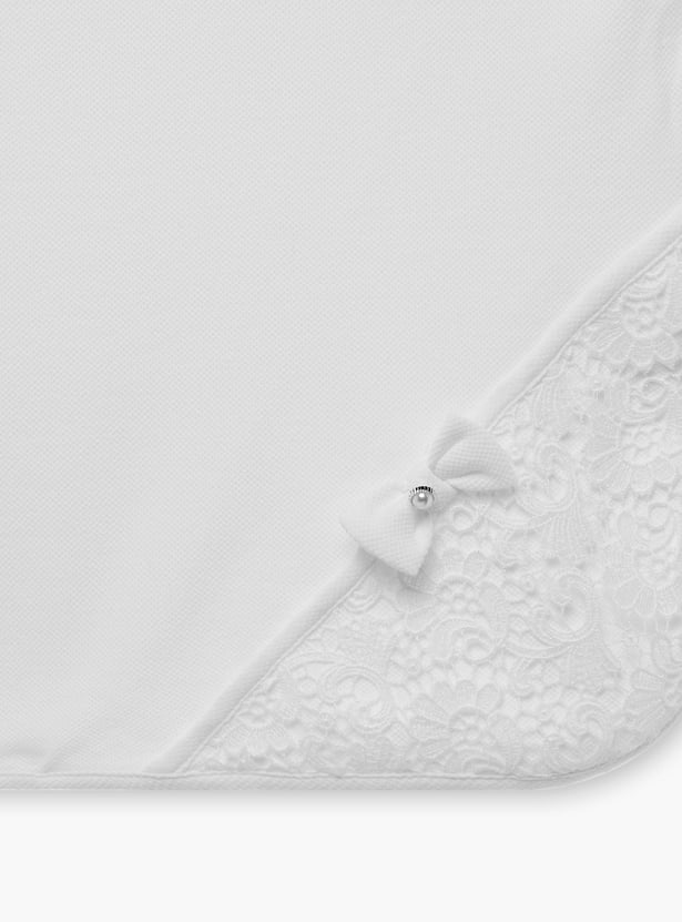 Giggles Lace Insert Receiving Blanket