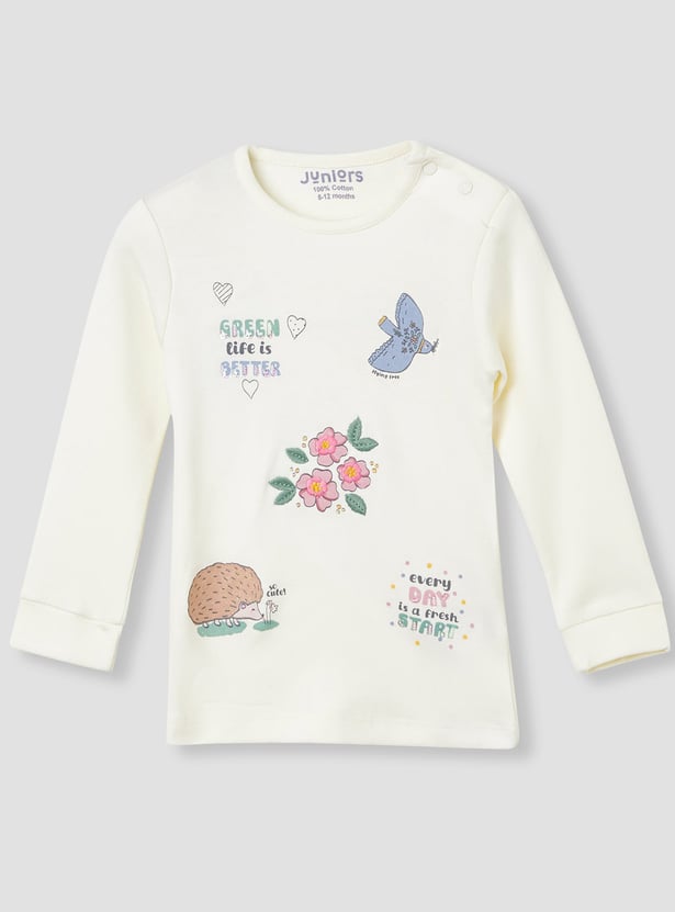 Juniors Printed T-shirt and Pyjama Set