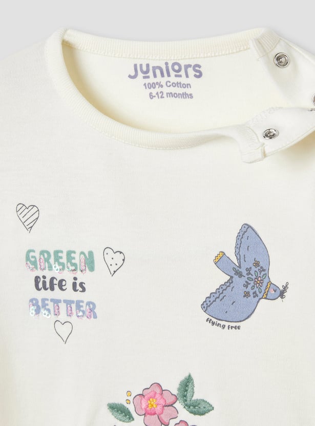 Juniors Printed T-shirt and Pyjama Set