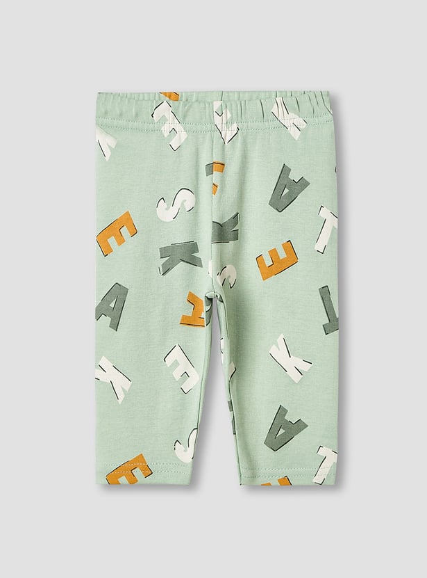 Juniors Alphabet Print Shirt with Pyjama Set