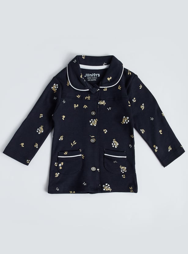 Juniors Printed Shirt with Pyjamas Set
