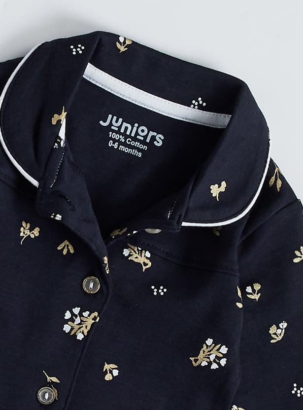 Juniors Printed Shirt with Pyjamas Set