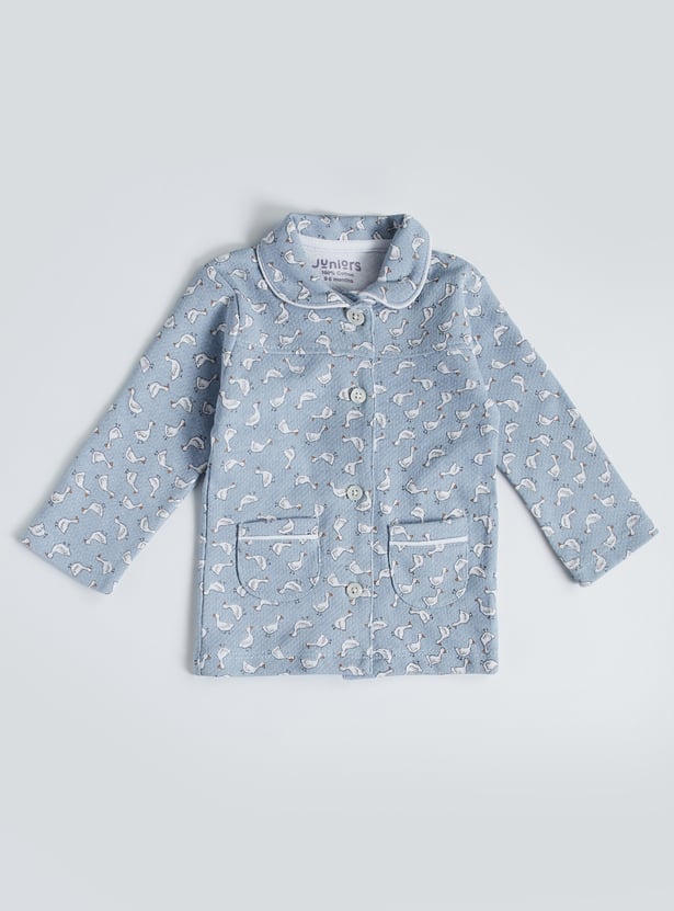 Juniors Printed Shirt with Pyjamas Set