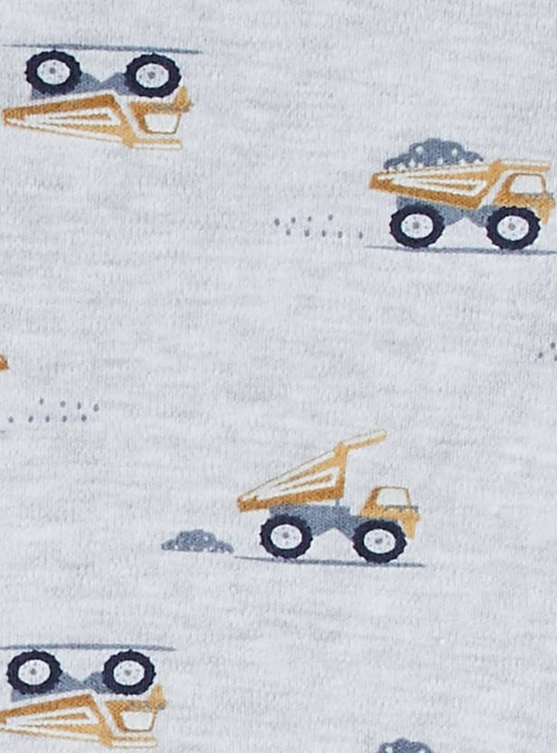 Juniors Printed T-shirt with Pyjamas Set