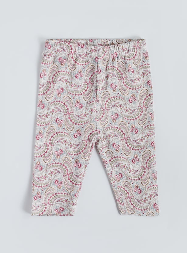 Juniors Printed T-shirt with Pyjamas Set