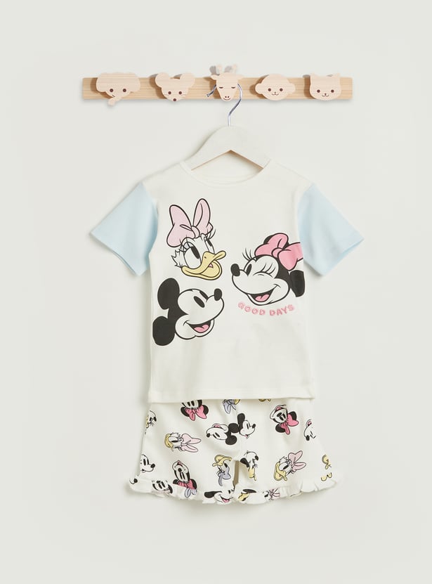 Mickey Mouse and Friends Print T-shirt and Shorts Set