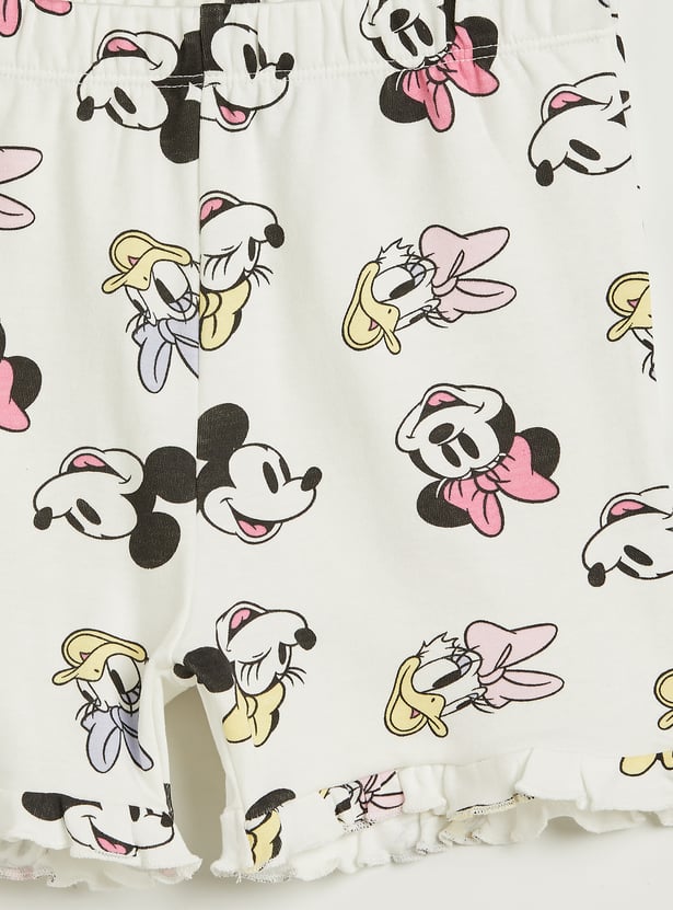 Mickey Mouse and Friends Print T-shirt and Shorts Set