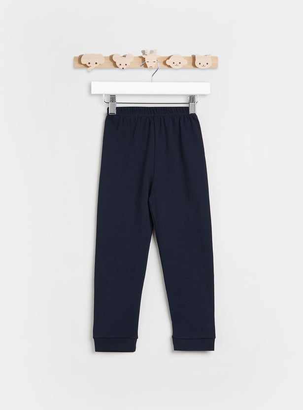 Juniors Car Print Long Sleeves T-shirt and Pyjamas - Set of 2