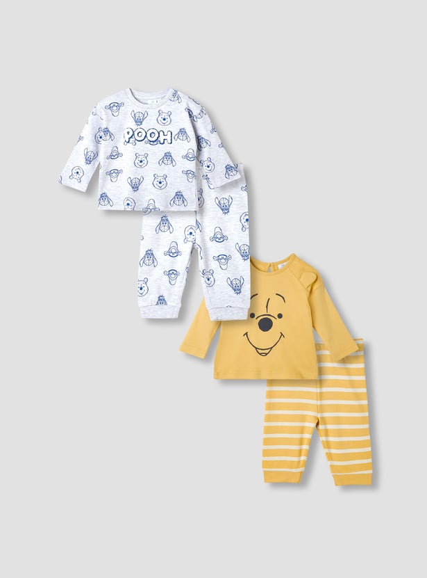 Winnie the Pooh Print T-shirt with Pyjamas - Set of 2