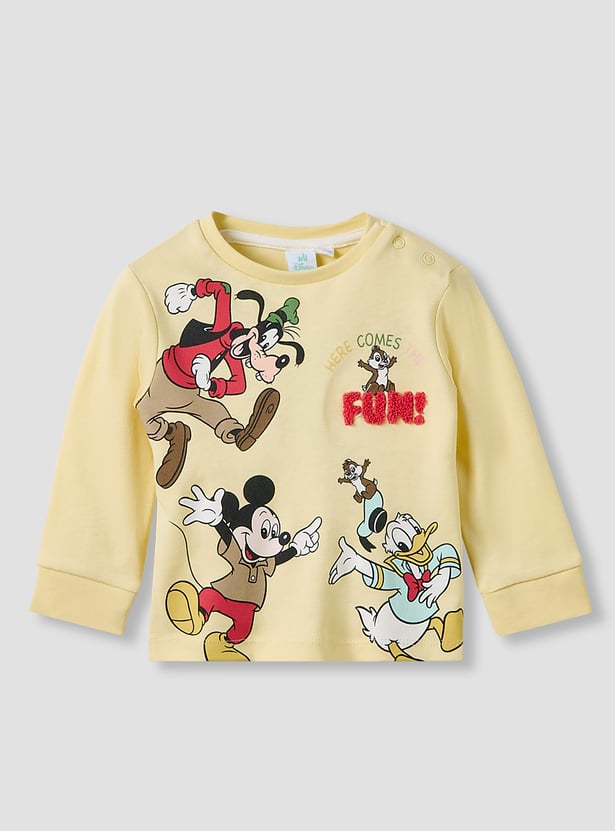 Mickey Mouse and Donald Duck Print T-shirt and Pyjama - Set of 2