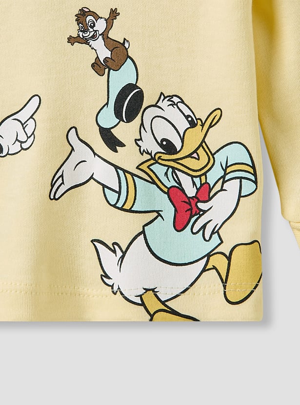 Mickey Mouse and Donald Duck Print T-shirt and Pyjama - Set of 2