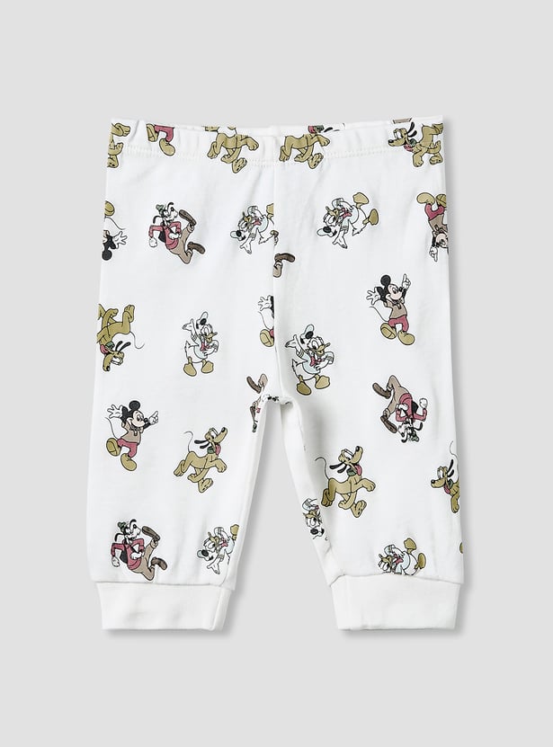 Mickey Mouse and Donald Duck Print T-shirt and Pyjama - Set of 2