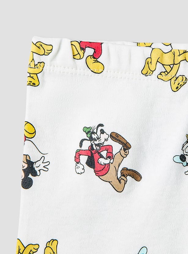 Mickey Mouse and Donald Duck Print T-shirt and Pyjama - Set of 2