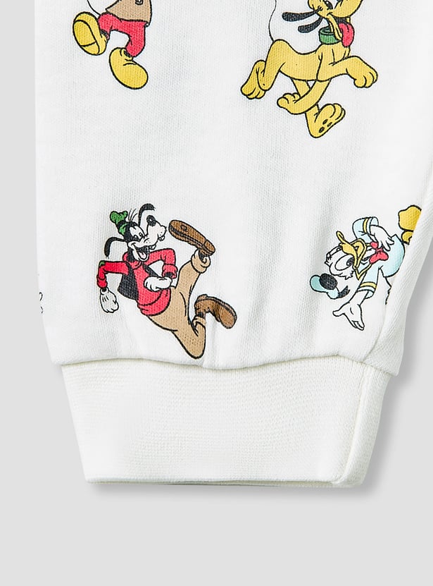 Mickey Mouse and Donald Duck Print T-shirt and Pyjama - Set of 2