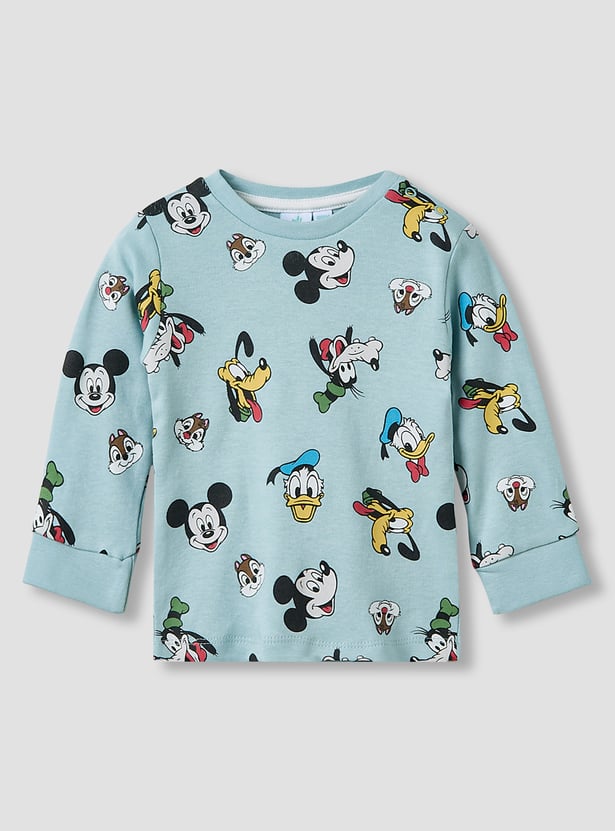 Mickey Mouse and Donald Duck Print T-shirt and Pyjama - Set of 2