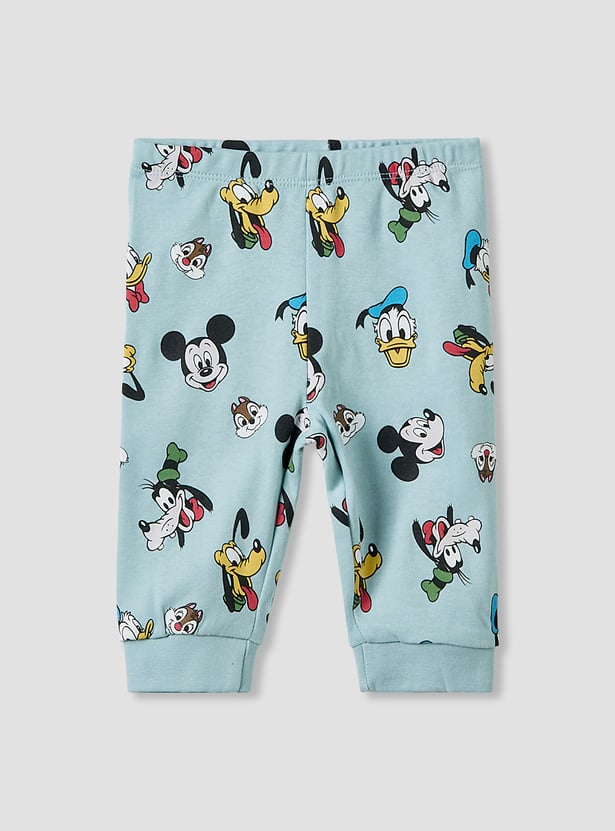 Mickey Mouse and Donald Duck Print T-shirt and Pyjama - Set of 2