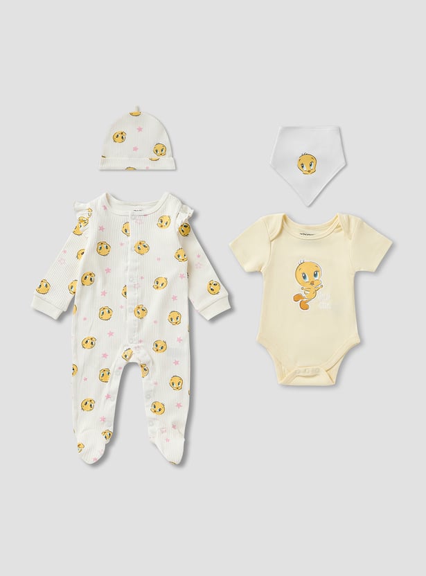 4-Piece Tweety Print Clothing Gift Set