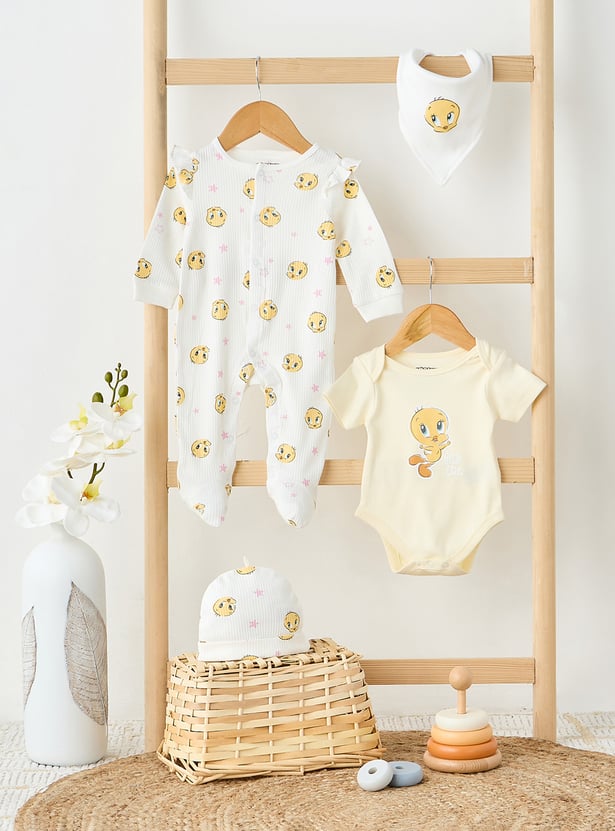 4-Piece Tweety Print Clothing Gift Set