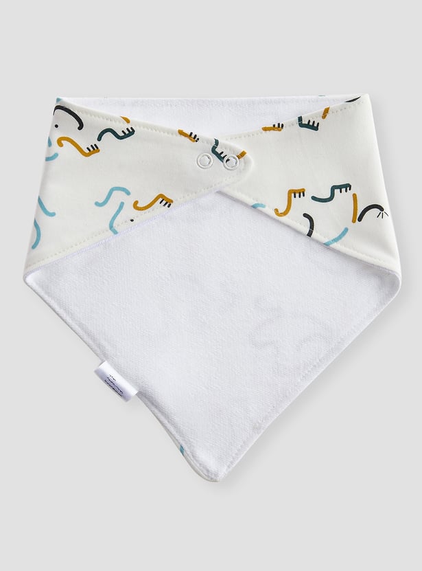 Juniors Printed Bib with Button Closure - Set of 3