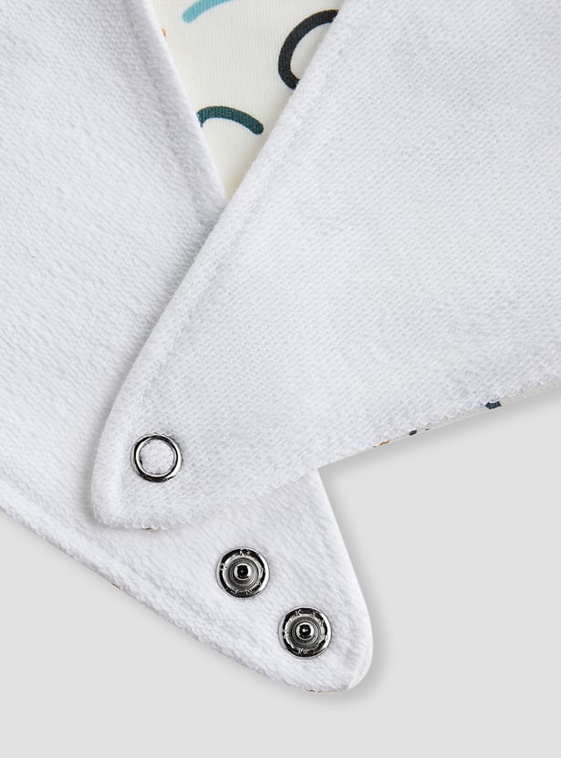 Juniors Printed Bib with Button Closure - Set of 3