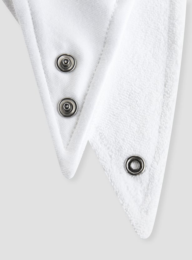 Mickey Mouse Print Bib with Button Closure