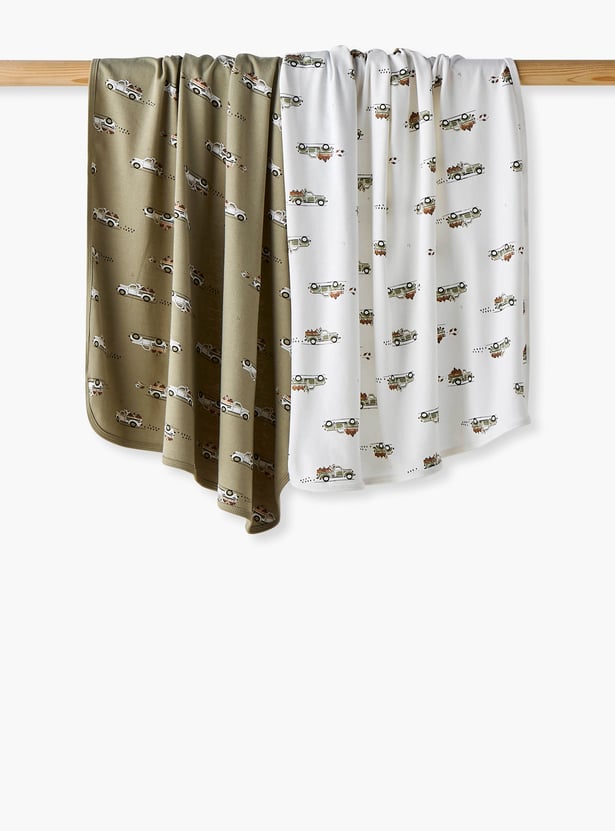 Juniors 2-Piece Printed Receiving Blanket Set