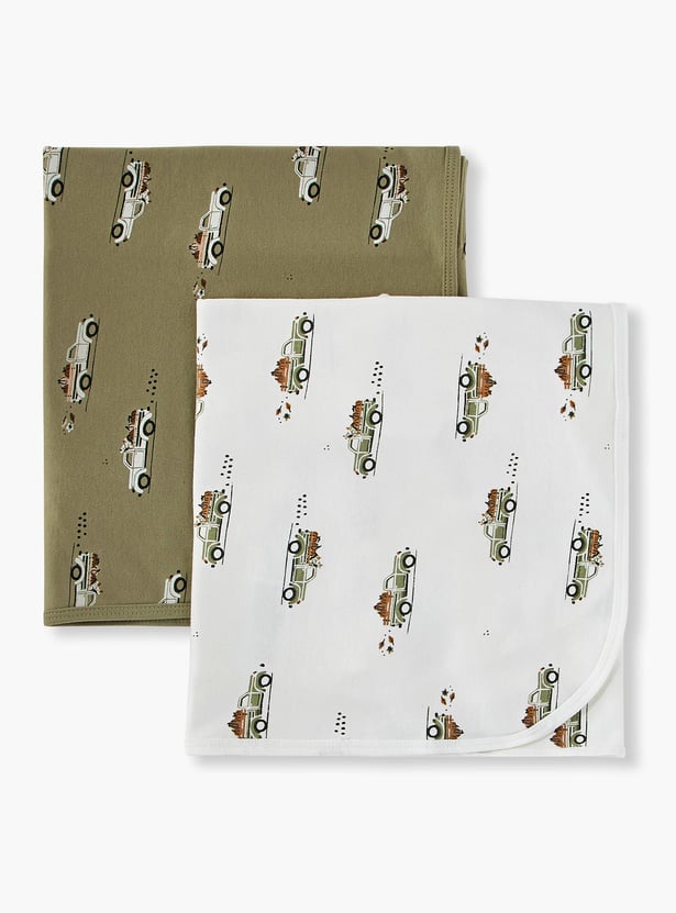 Juniors 2-Piece Printed Receiving Blanket Set