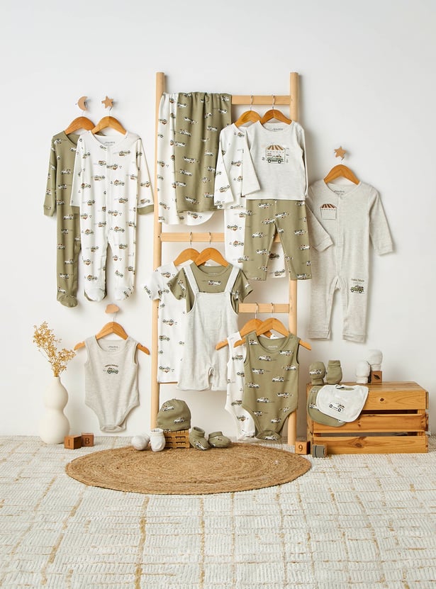 Juniors 2-Piece Printed Receiving Blanket Set