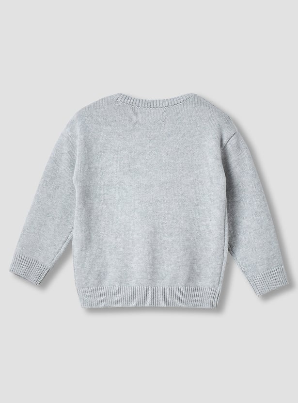 Juniors Embroidered Pullover with Long Sleeves