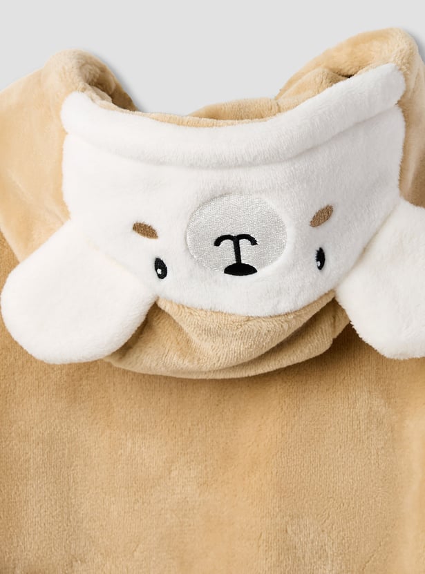 Juniors Hooded Neck Coverall with Zip Closure