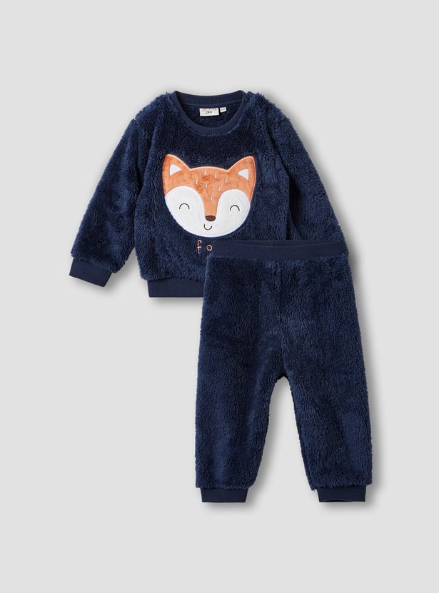 Juniors Fox Applique Sweatshirt and Joggers Set