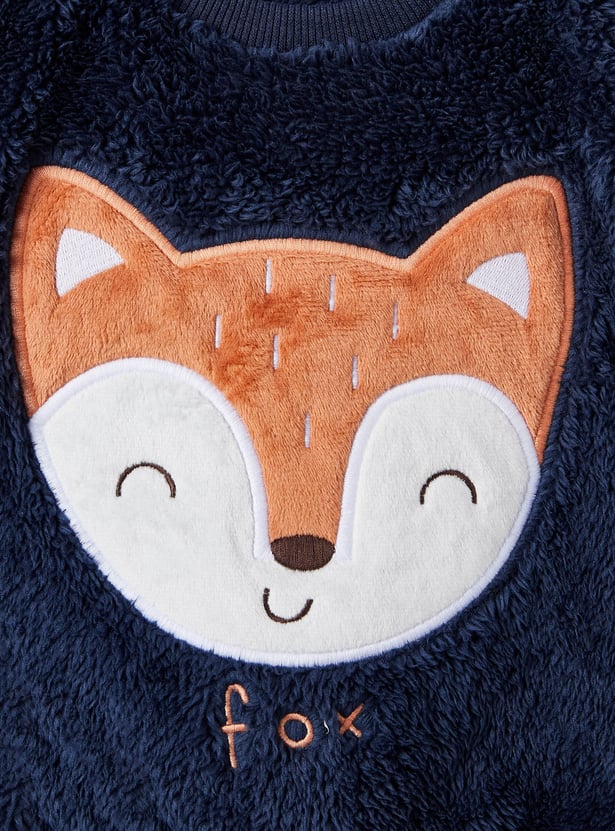 Juniors Fox Applique Sweatshirt and Joggers Set