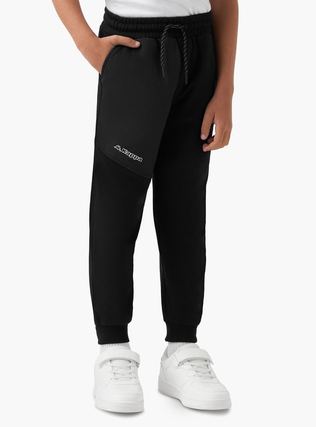 Kappa Logo Print Joggers with Drawstring Closure