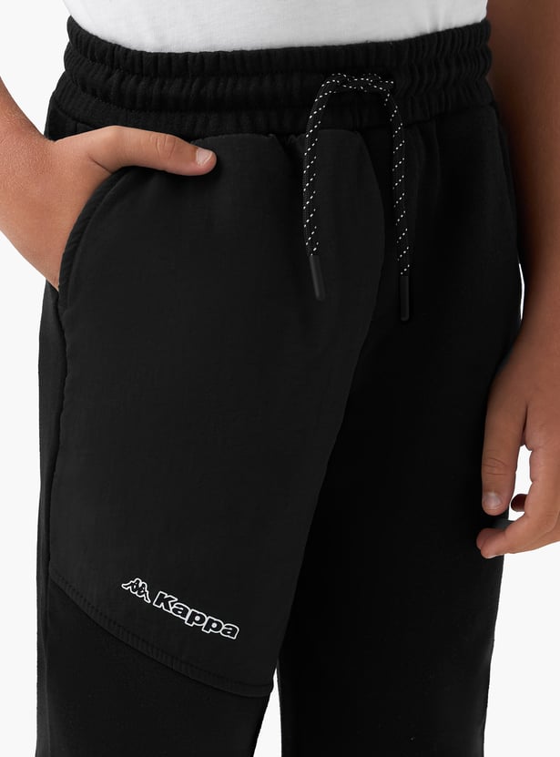 Kappa Logo Print Joggers with Drawstring Closure