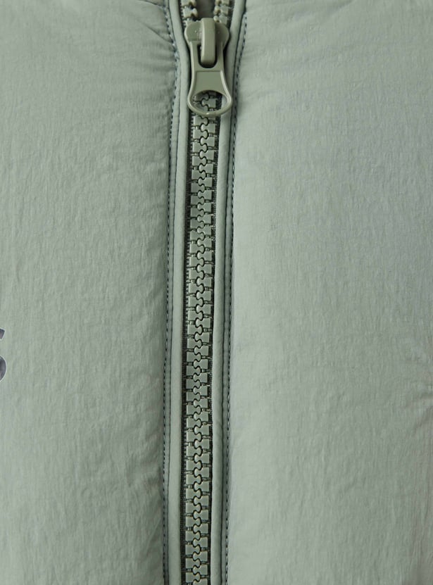 Juniors Peanuts Print Hooded Gilet with Pockets