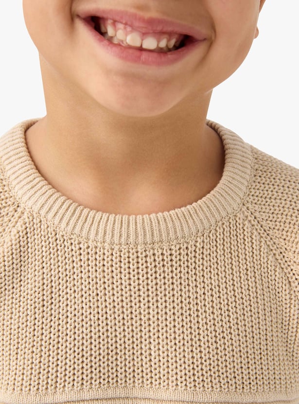 Juniors Textured Pullover with Long Sleeves