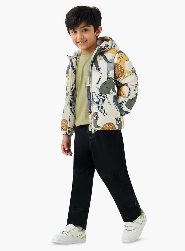 Juniors Boys' Solid Regular Fit Jeans