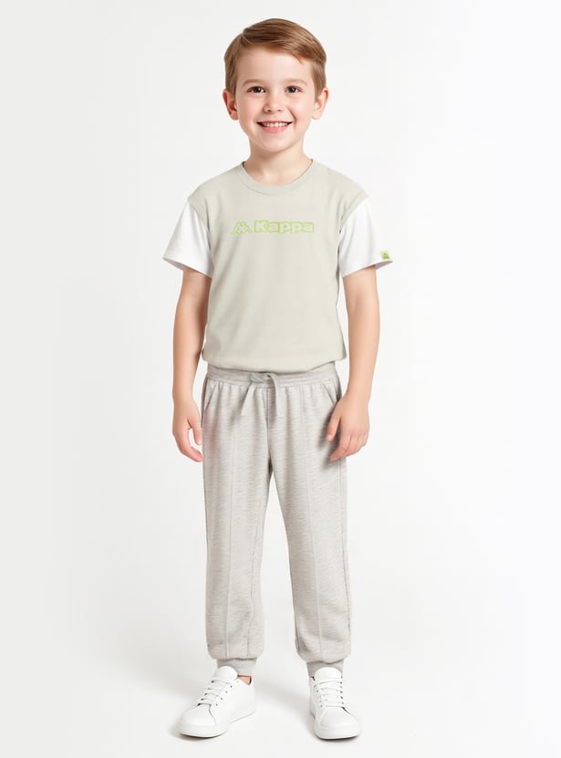 Juniors Solid Joggers with Front Pleat and Pockets