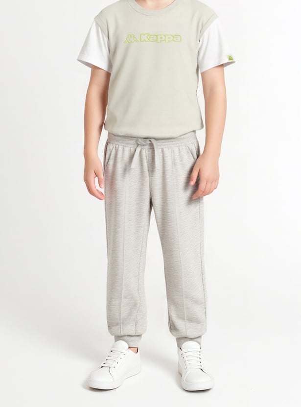Juniors Solid Joggers with Front Pleat and Pockets