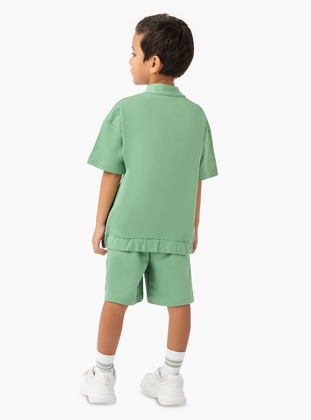 Juniors Mickey Mouse Applique T-shirt and Shorts Set